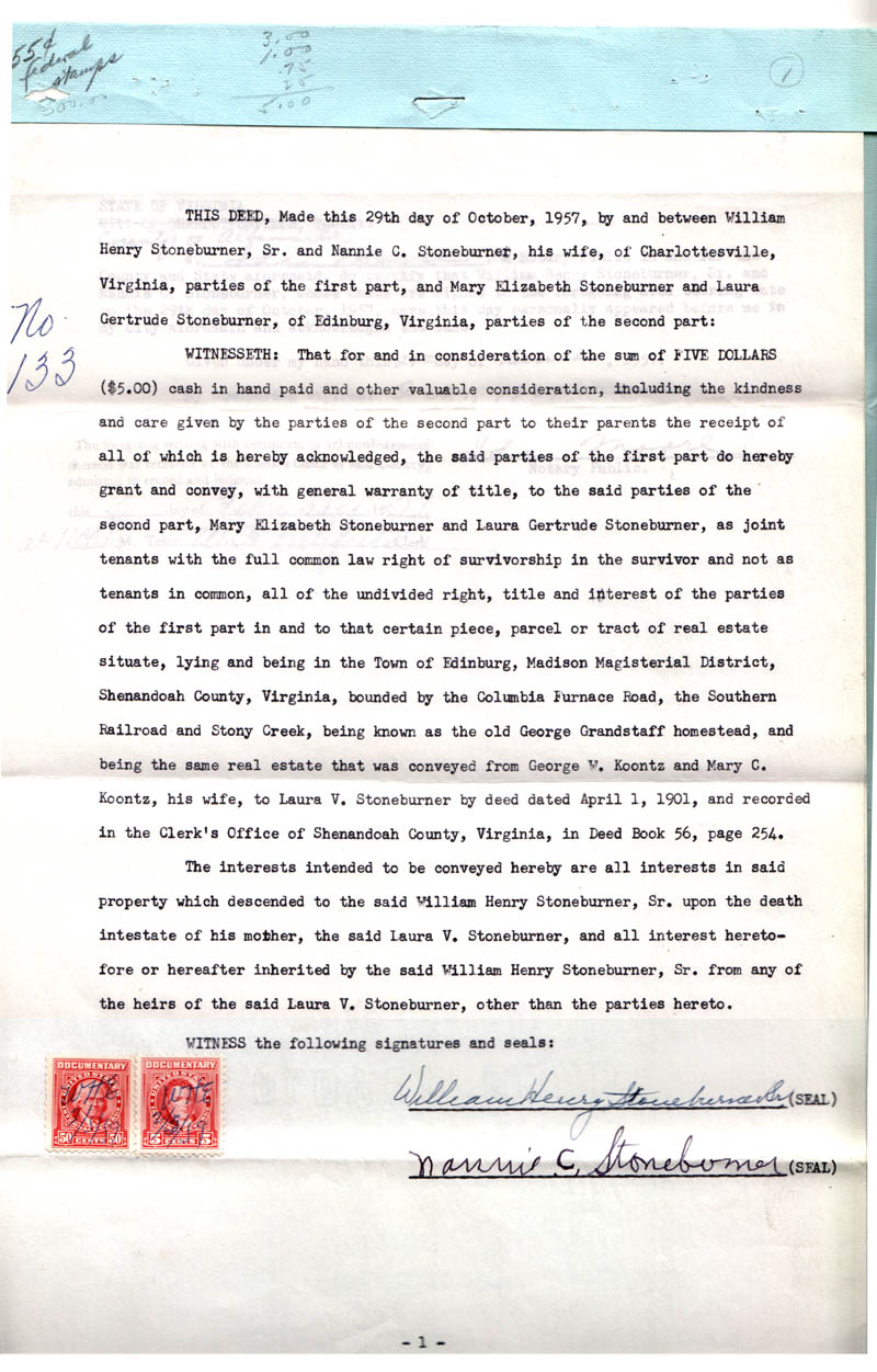 1957 Deed pg1